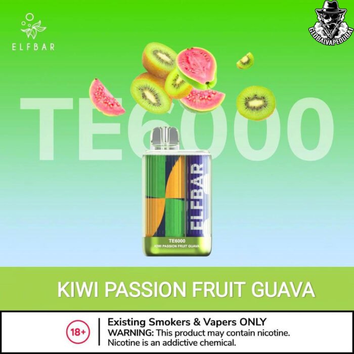 Kiwi-Passion-Fruit-Guava Elf Bar Disposable Te 6000 Puffs - Image 10