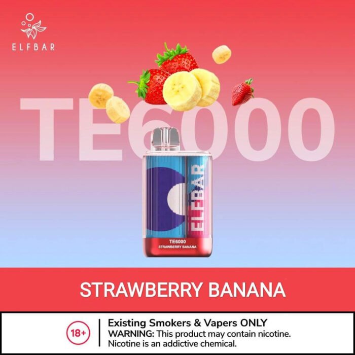 Strawberry-Banana Elf Bar Disposable Te 6000 Puffs - Image 13