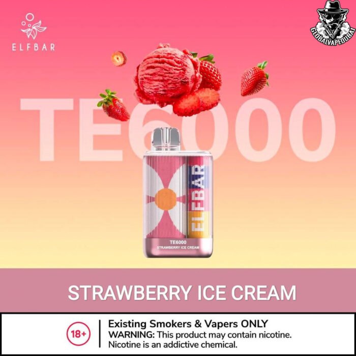 Strawberry-Ice-Cream Elf Bar Disposable Te 6000 Puffs - Image 14