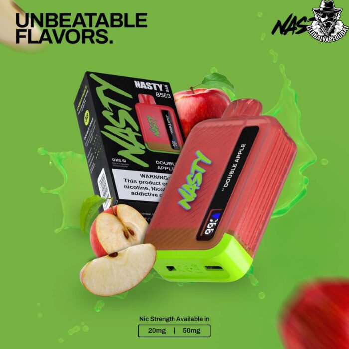 Double-Apple Nasty Bar 8500 Puffs 20MG Disposable - Image 4