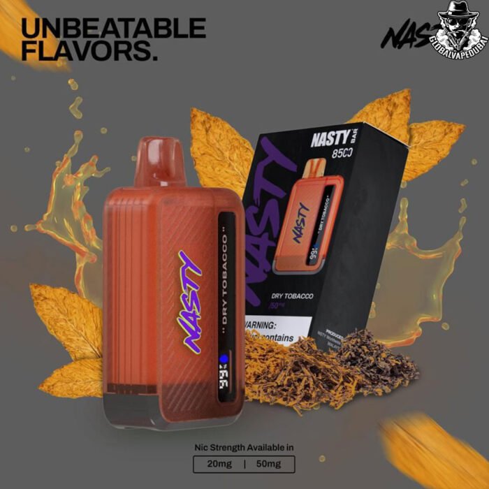 Dry-Tobacco Nasty Bar 8500 Puffs 20MG Disposable - Image 5