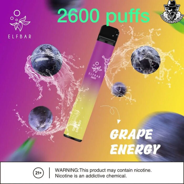 Grape-Energy Elf Bar Disposable 2600 Puffs Vape - Image 4