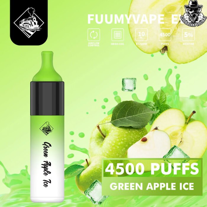Green-Apple-Ice Fuumy Vape Evo 4500 Puffs - Image 10