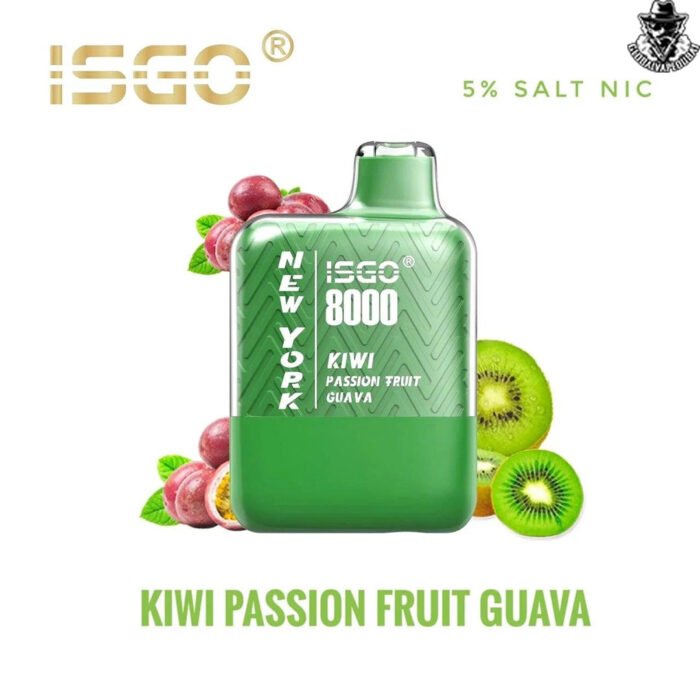 Kiwi-Passion-Fruit-Guava ISGO New York 8000 Puffs Disposable - Image 8
