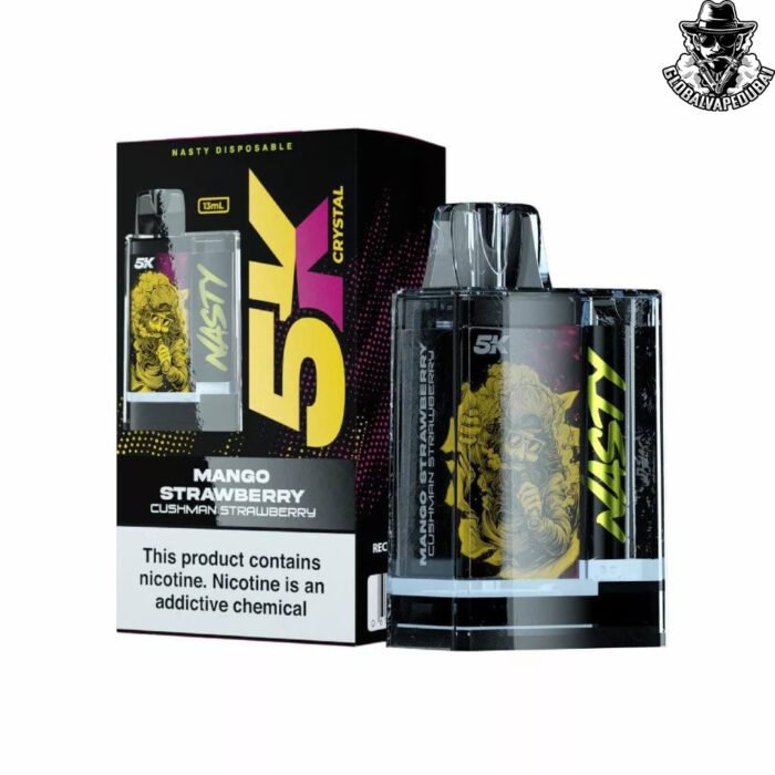 Mango-Strawberry-Cushman-Strawberry Nasty 5K Crystal Disposable 5000 Puffs - Image 4
