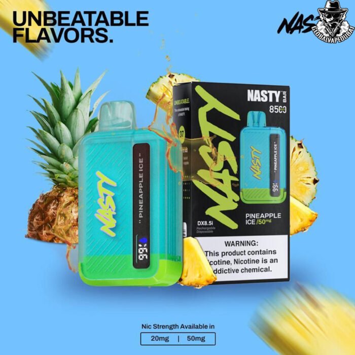 Pineapple-Ice Nasty Bar 8500 Puffs 20MG Disposable - Image 9