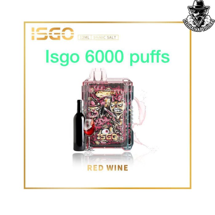 Red-Wine ISGO 6000 Puffs Disposable - Image 10