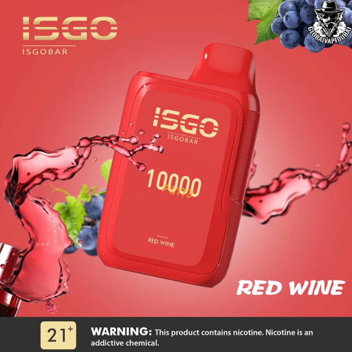 Red-Wine Isgo Bar 10000 Puffs Disposable - Image 11