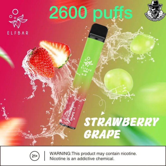 Strawberry-Grape Elf Bar Disposable 2600 Puffs Vape - Image 10