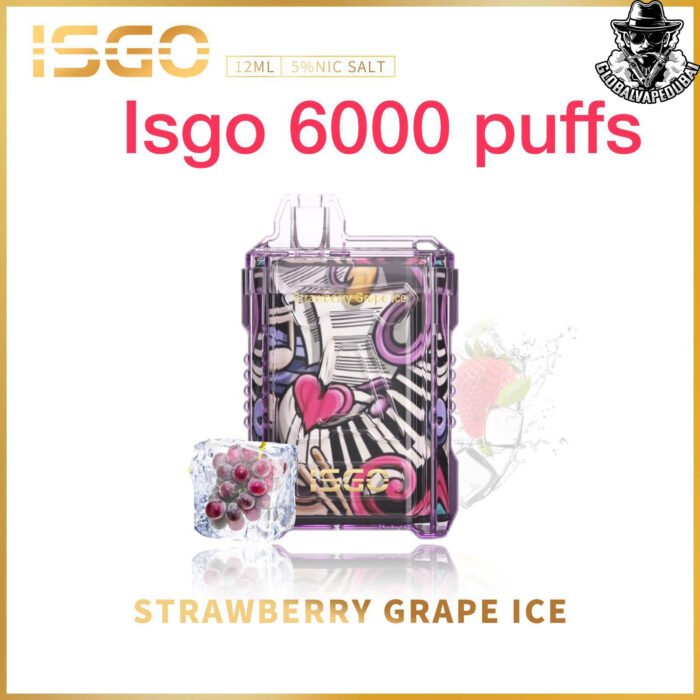 Strawberry-Grape-Ice ISGO 6000 Puffs Disposable - Image 12
