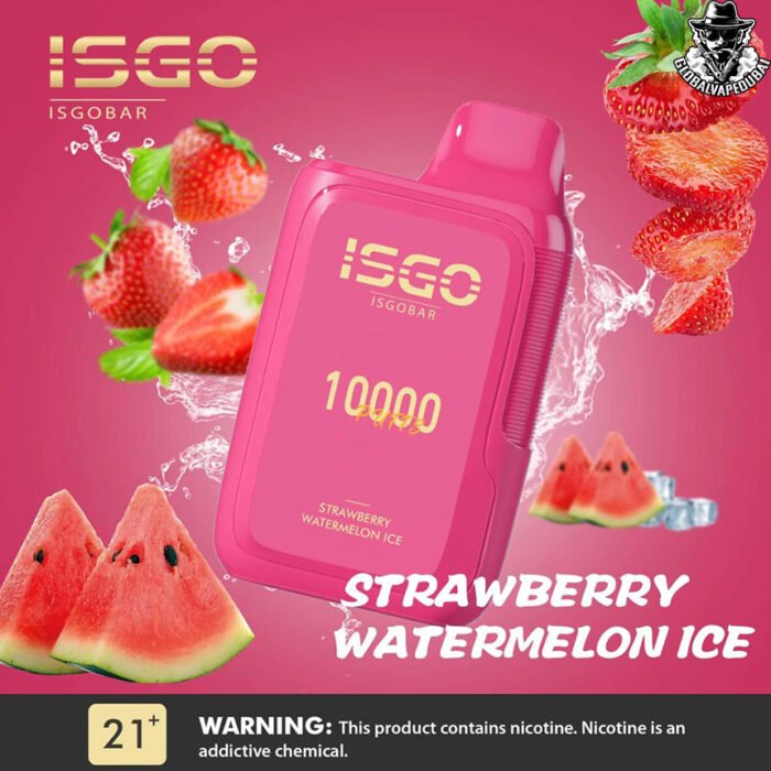 Strawberry-Watermelon-Ice Isgo Bar 10000 Puffs Disposable - Image 15