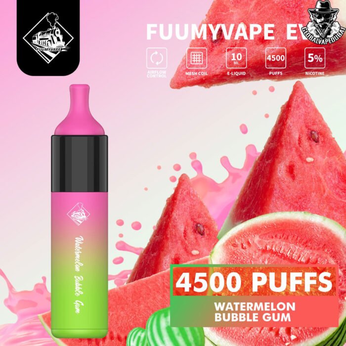 Watermelon-Bubble-Gum Fuumy Vape Evo 4500 Puffs - Image 24