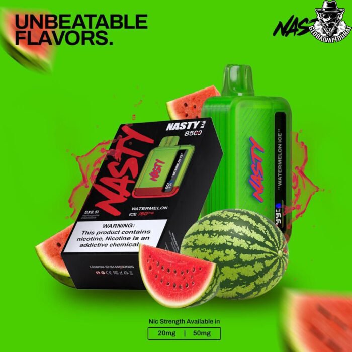 Watermelon-Ice Nasty Bar 8500 Puffs 20MG Disposable - Image 12