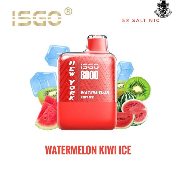 Watermelon-Kiwi-Ice ISGO New York 8000 Puffs Disposable - Image 3