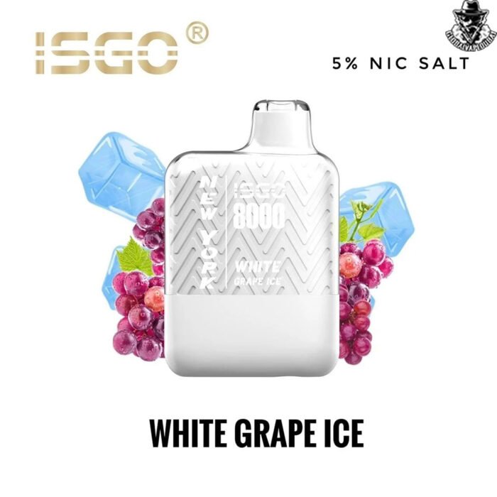 White-Grape-Ice ISGO New York 8000 Puffs Disposable - Image 2