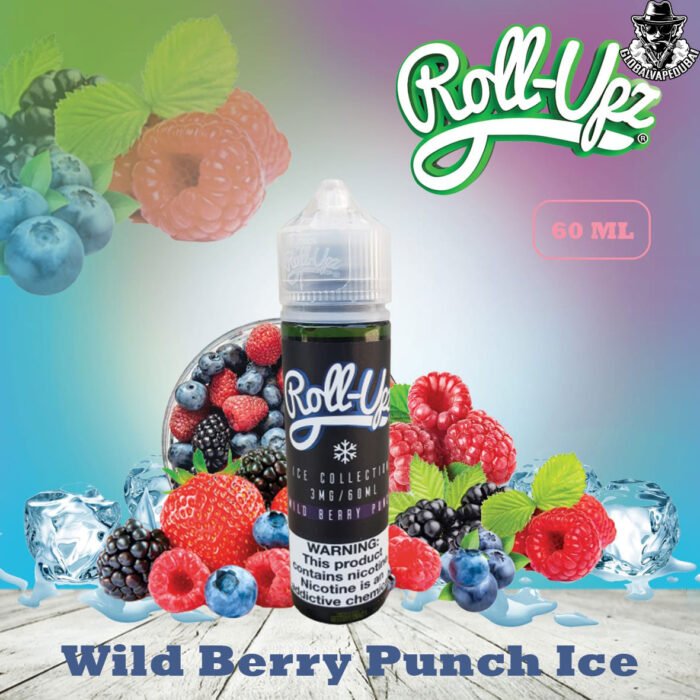 Wild-Berry-Punch-Ice Juice Roll Upz Flavor 60ML 3MG - Image 2