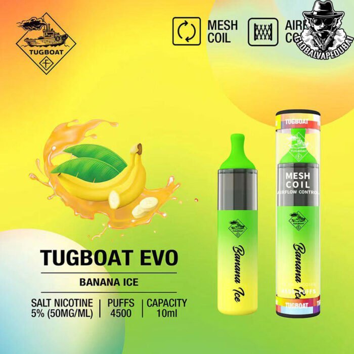Banana-Ice Tugboat Evo 4500 puffs Disposable - Image 4