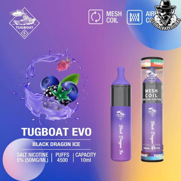 Black-Dragon-Ice Tugboat Evo 4500 puffs Disposable - Image 5