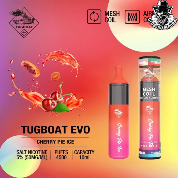 Cherry-Pie-Ice Tugboat Evo 4500 puffs Disposable - Image 8