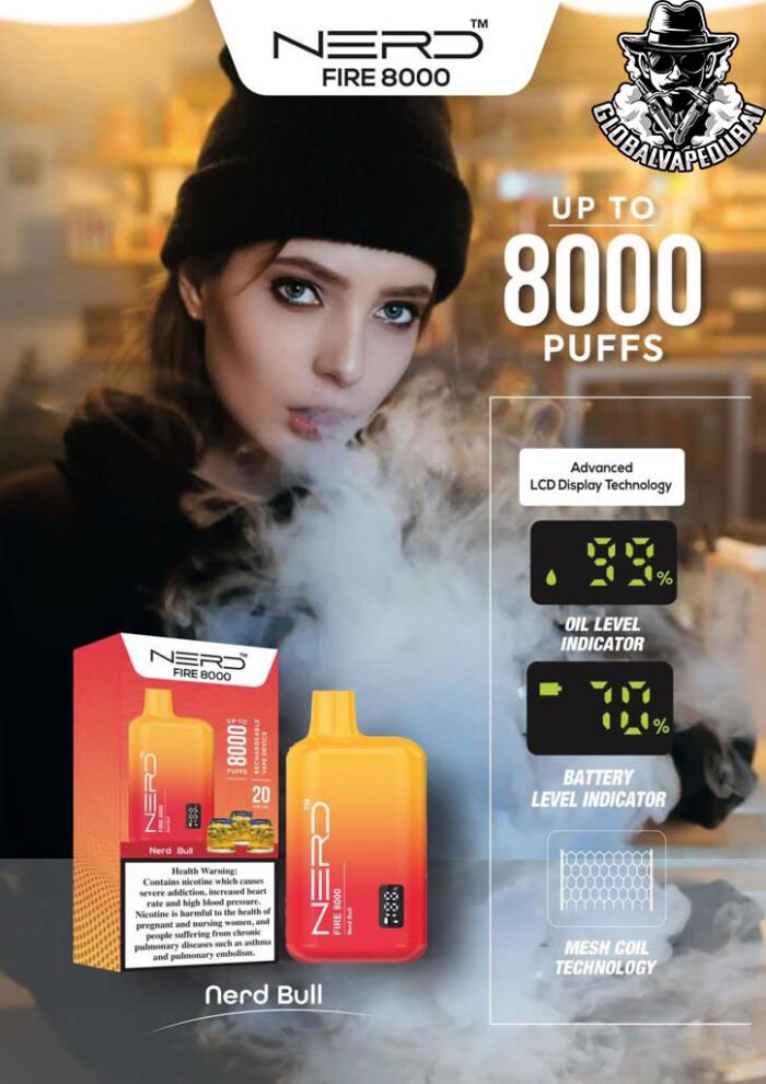Nerd-Bull Nerd Bar Fire 8000 Puffs Disposable - Image 14