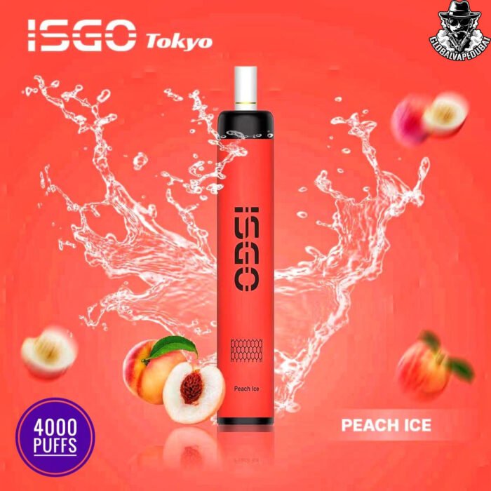 Peach-Ice Isgo Tokyo 4000 Puffs Disposable - Image 9