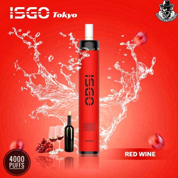 Red-Wine Isgo Tokyo 4000 Puffs Disposable - Image 10
