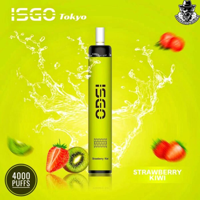 Strawberry-Kiwi Isgo Tokyo 4000 Puffs Disposable - Image 11