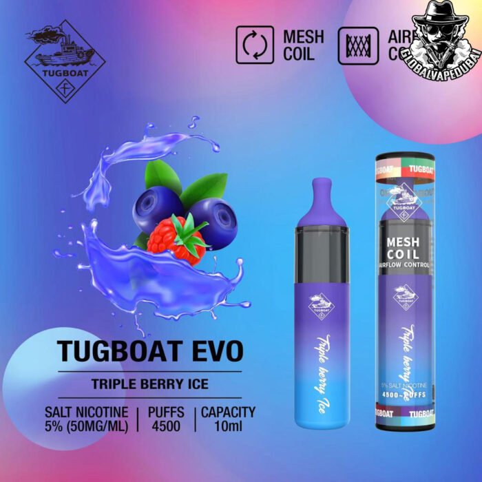 Triple-Berry-Ice Tugboat Evo 4500 puffs Disposable - Image 21