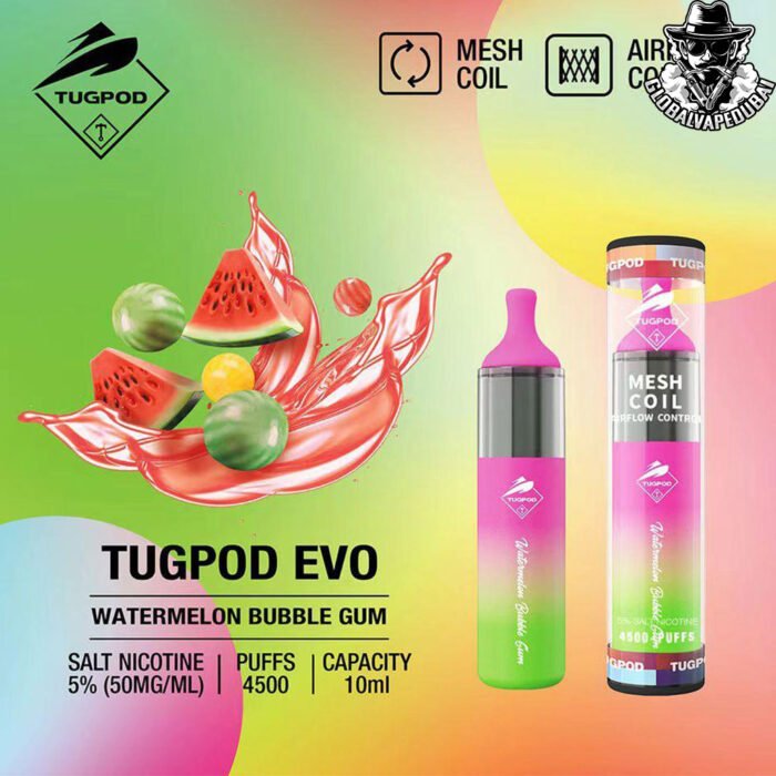 Watermelon-Bubblegum Tugboat Evo 4500 puffs Disposable - Image 22