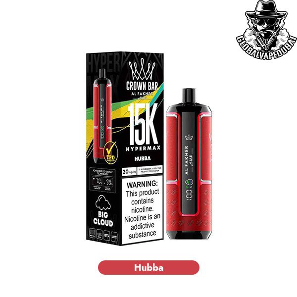 Hubba Al Fakher Crown Bar Hypermax Disposable 15000 Puffs Vape Buy 1Box Get 1 Pc Free - Image 7
