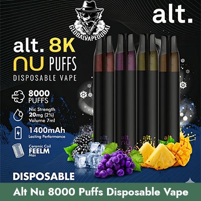 Alt Nu 8000 Puffs Disposable Vape 20MG in Dubai Uae