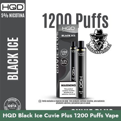 HQD Black Ice Cuvie Plus 1200 Puffs Disposable Vape in Uae