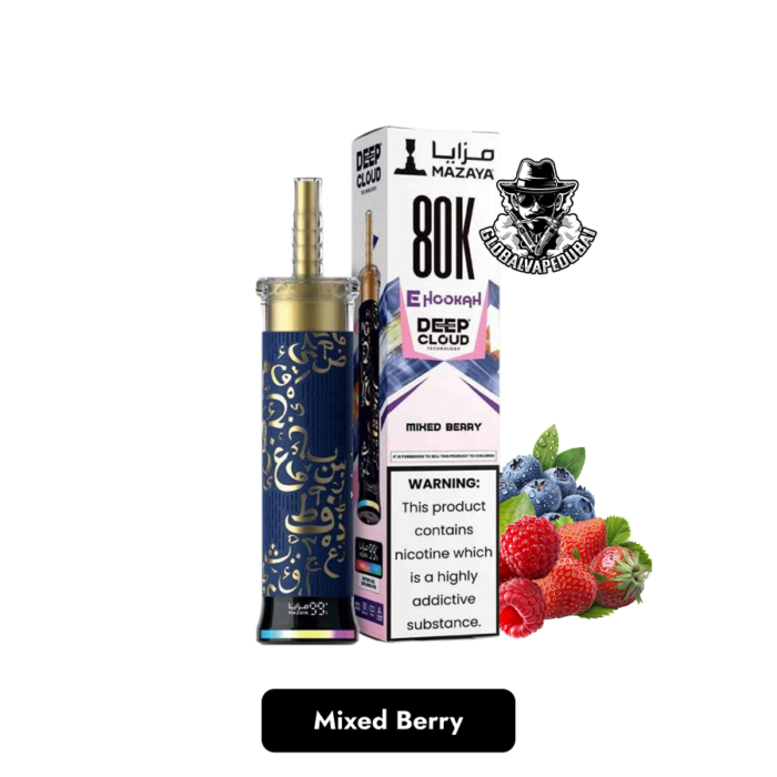 Buy Mazaya Deep Cloud Shisha 80000 Puffs Disposable Vape in Dubai – Smart Display, MTL/DTL Switch & Deep Cloud Mesh Coil - Image 11