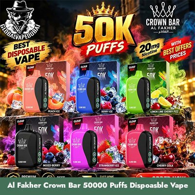 Al Fakher Crown Bar Cloud Box 50000 Puffs 20MG Disposable Vape in Dubai Uae