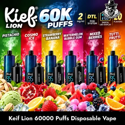 Kief Lion 60000 Puffs 2MG Disposable Vape In Dubai Uae