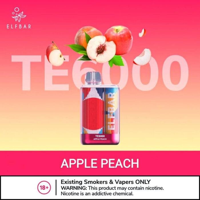 Apple-Peach Elf Bar Disposable Te 6000 Puffs - Image 2