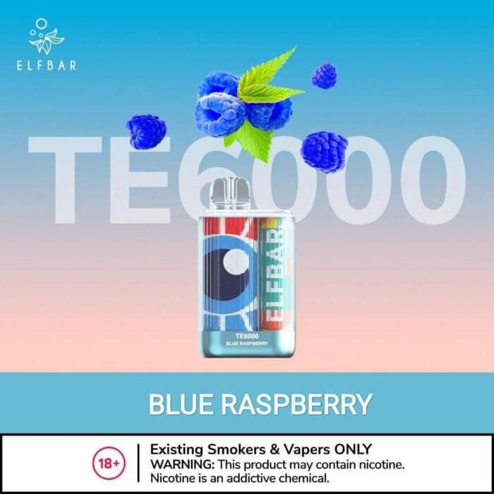 Blue-Raspberry Elf Bar Disposable Te 6000 Puffs - Image 4