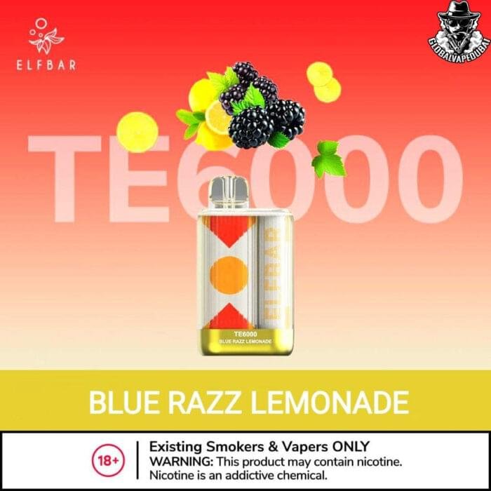 Blue-Razz-Lemonade Elf Bar Disposable Te 6000 Puffs - Image 5