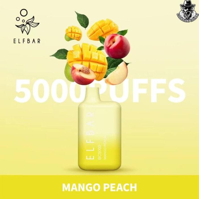 Mango-Peach ELF Bar Disposable 5000 Puffs Vape - Image 12