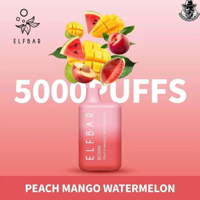 Peach-Mango-Watermelon ELF Bar Disposable 5000 Puffs Vape - Image 8