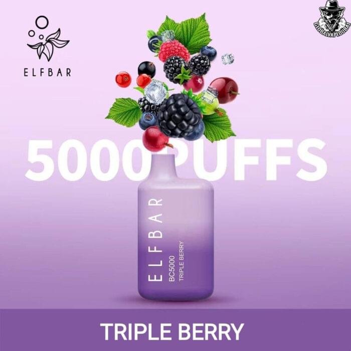 Triple-Berry ELF Bar Disposable 5000 Puffs Vape - Image 10