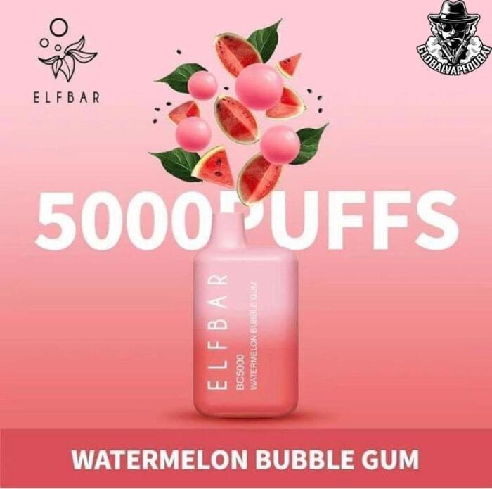 Watermelon-Bubble-Gum ELF Bar Disposable 5000 Puffs Vape - Image 3