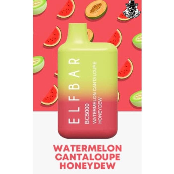 Watermelon-Cantaloupe-Honeydew ELF Bar Disposable 5000 Puffs Vape - Image 4