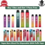 Buy Vapes Bar Ghost Pro Disposable 3500 Puffs Vape 1 Box Get 1 Piece Free
